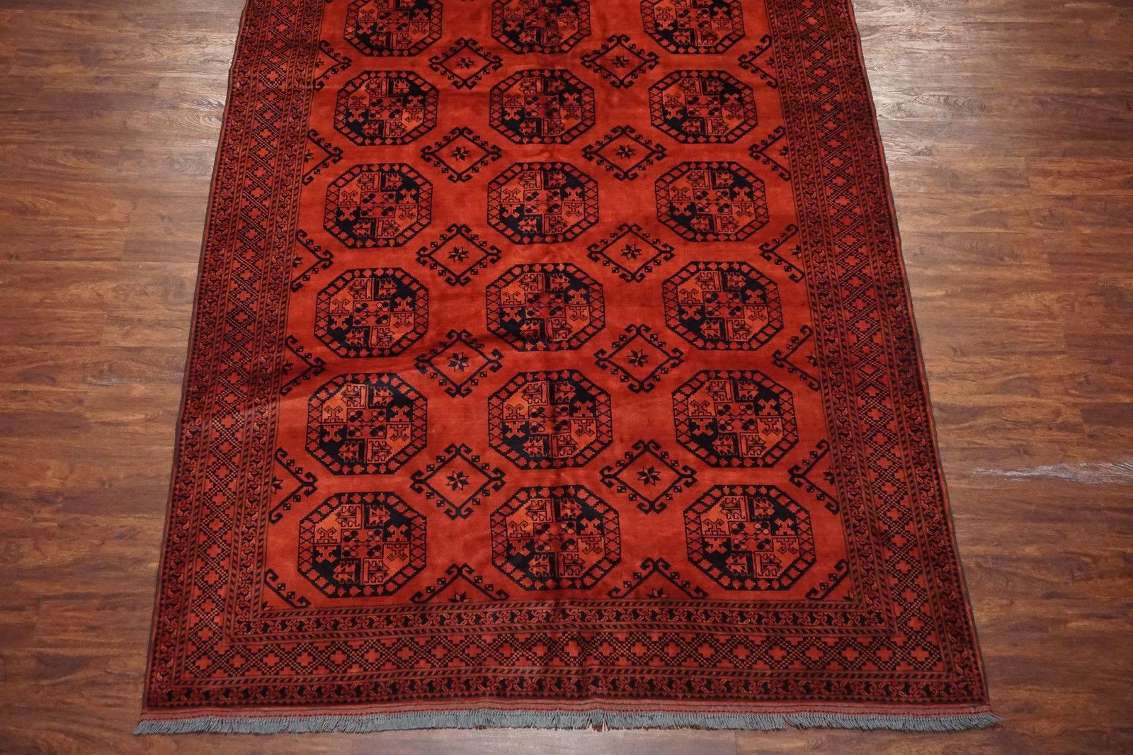 Afghan Turkoman Bukhara Khal Mohamadi rug with elephant feet design

circa 1980 

Measures: 6' 8