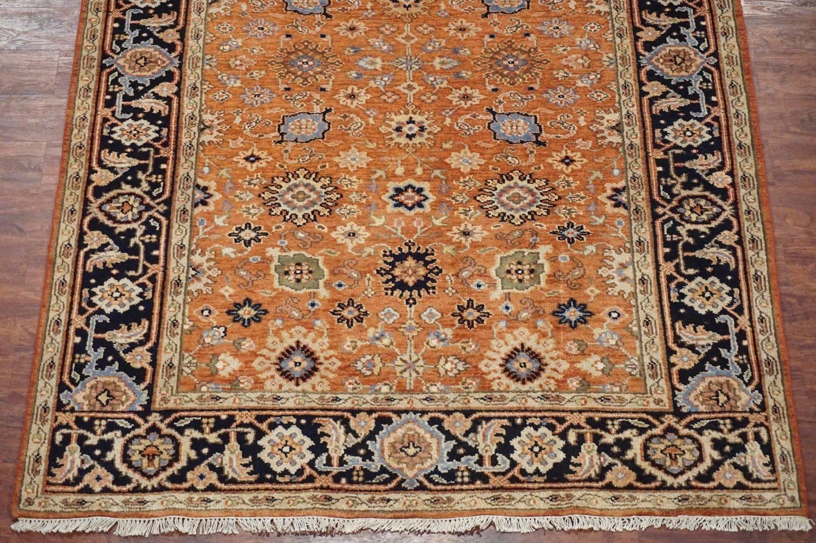 Vegetable Dyed Mahal Sultanabad Area Rug In Excellent Condition For Sale In Northridge, CA