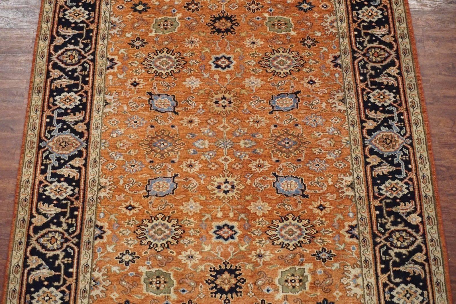 Indian Vegetable Dyed Mahal Sultanabad Area Rug For Sale