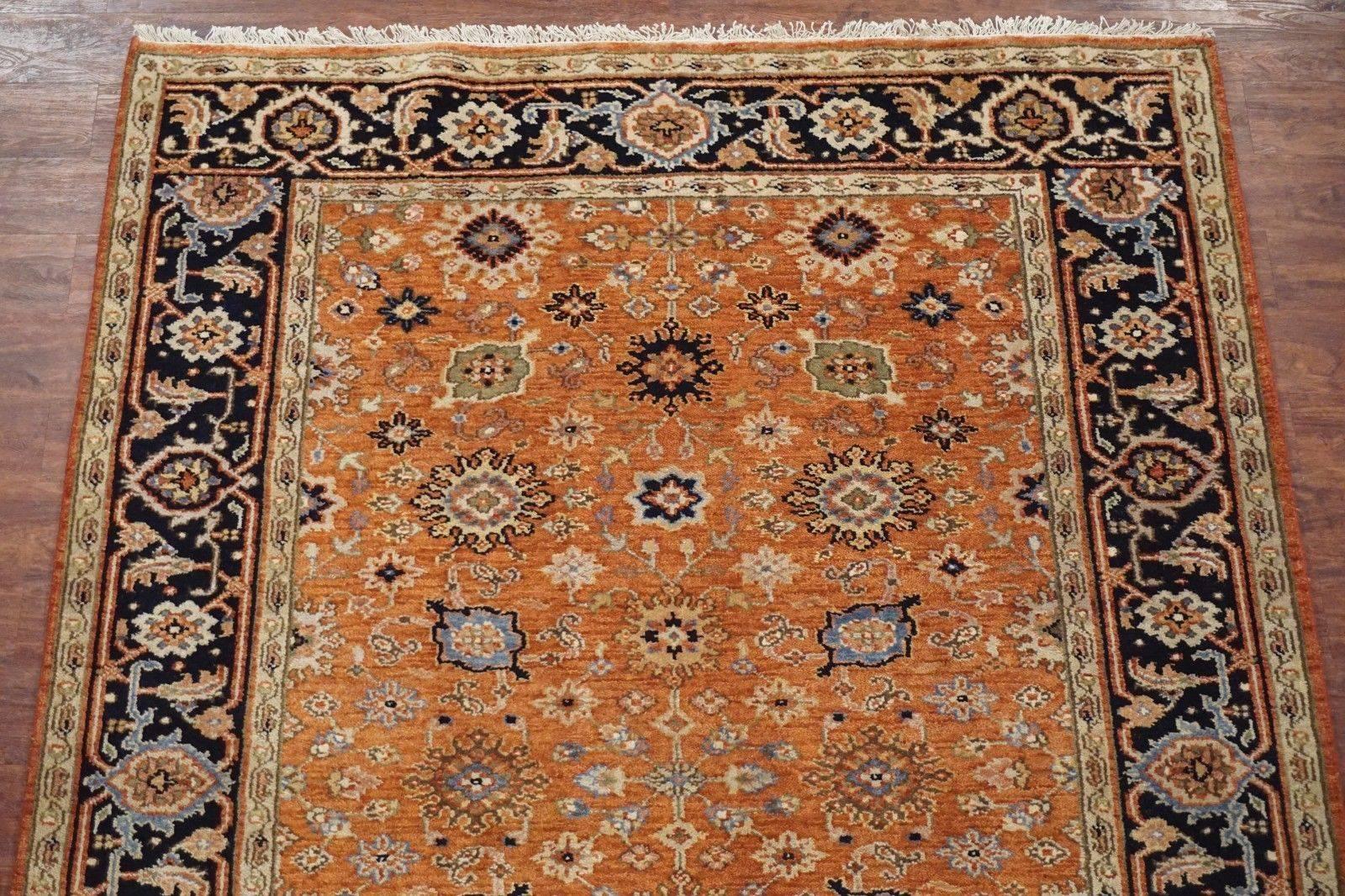 Hand-Knotted Vegetable Dyed Mahal Sultanabad Area Rug For Sale