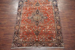 1930s Rust Heriz Serapi Rug
