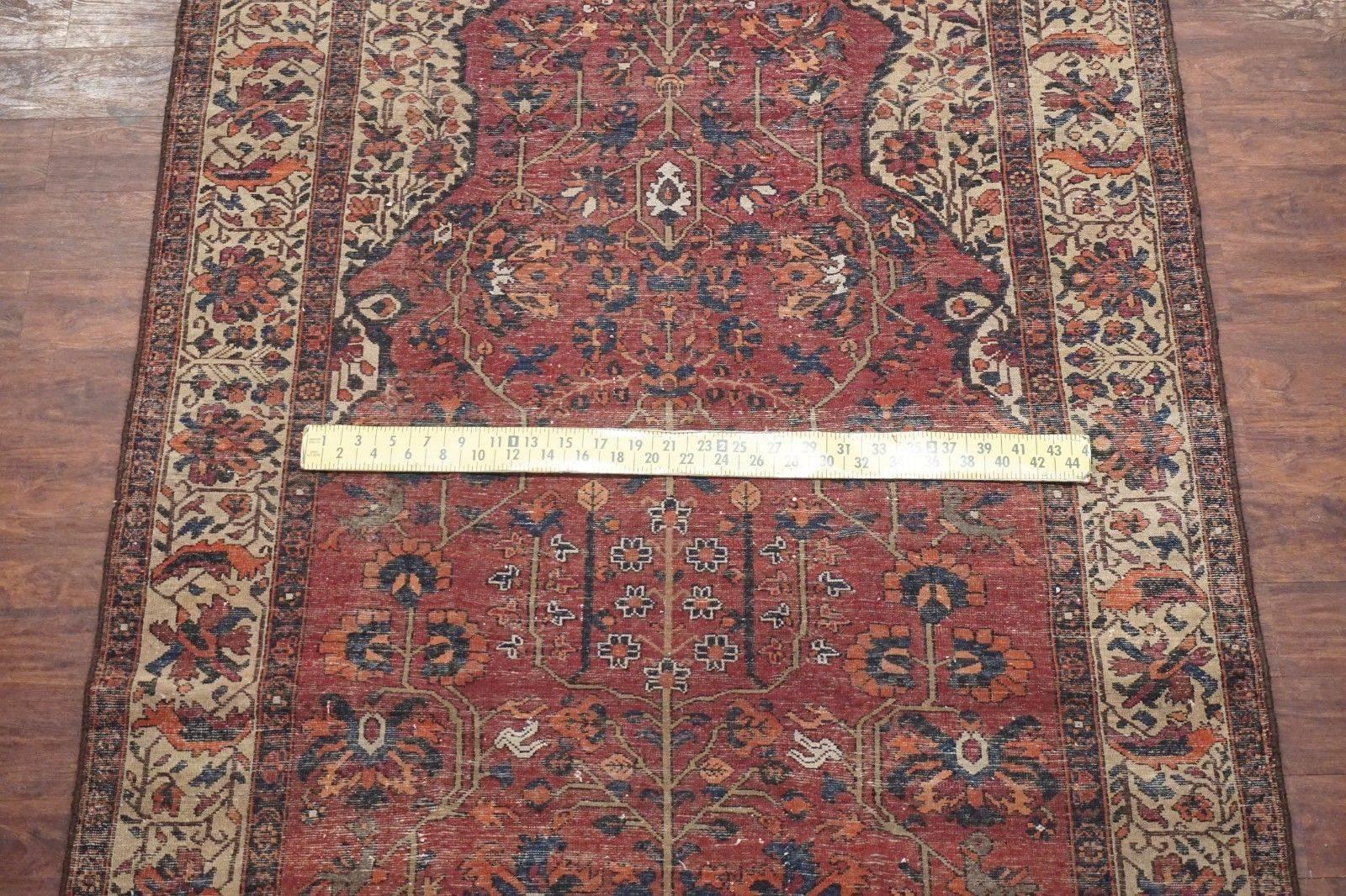 Hand-Knotted Unusual Persian Bakhtiari Prayer Rug with Bird Design, circa 1940 For Sale