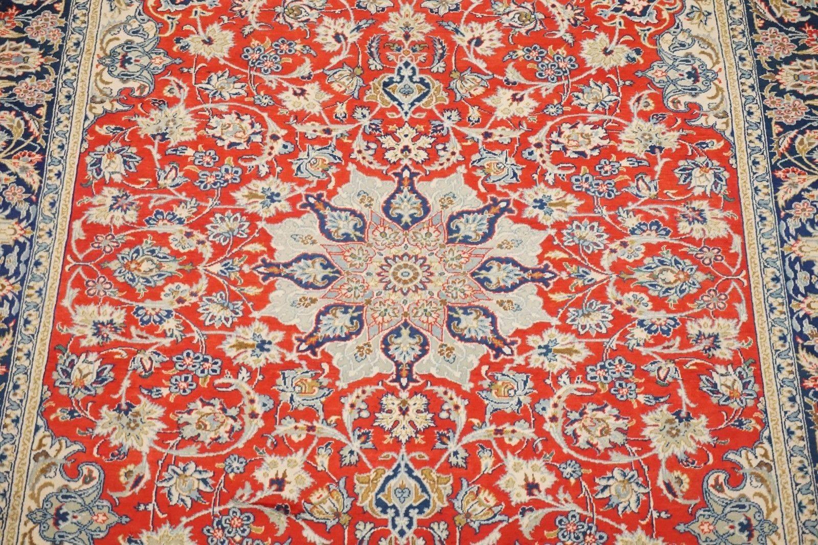 Hand-Knotted Fine Persian Isfahan Area Rug, circa 1940 For Sale