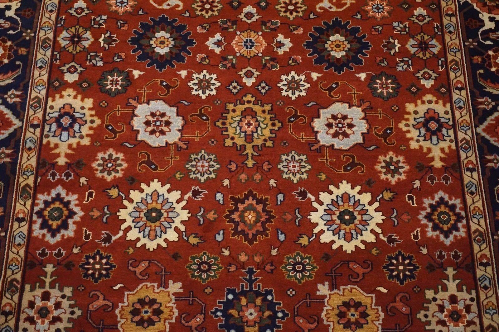 Indian Vegetable Dyed Mahal Rug For Sale