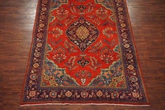 Red Persian Sarouq Rug with Abrash, circa 1940