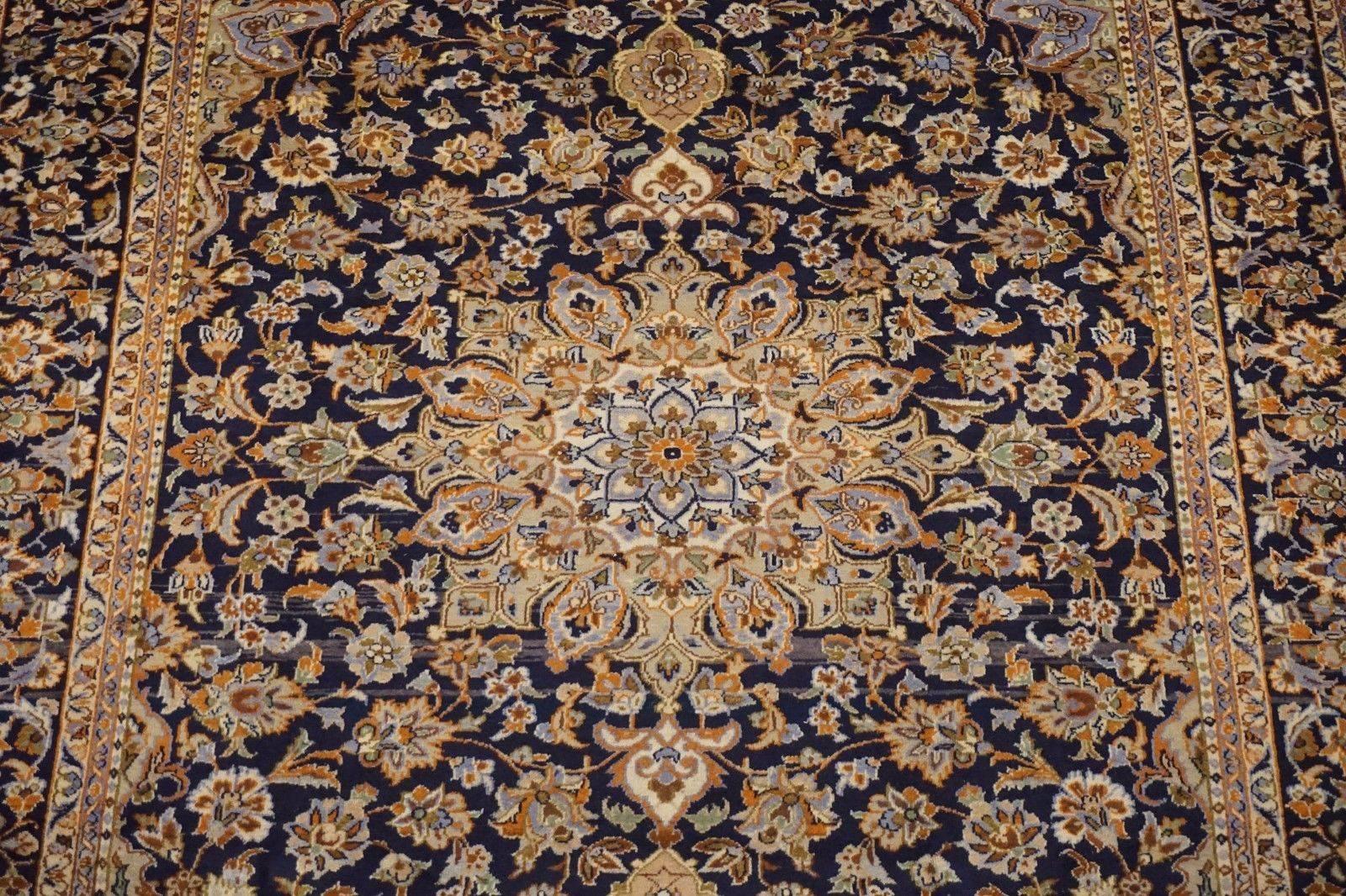 Hand-Knotted Vintage Persian Isfahan Rug with Abrash, circa 1940 For Sale