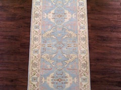 Light Blue Oushak Runnera