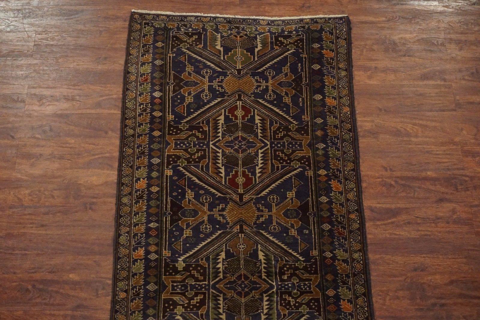 Hand-Knotted Tribal Afghan Wool Runner For Sale