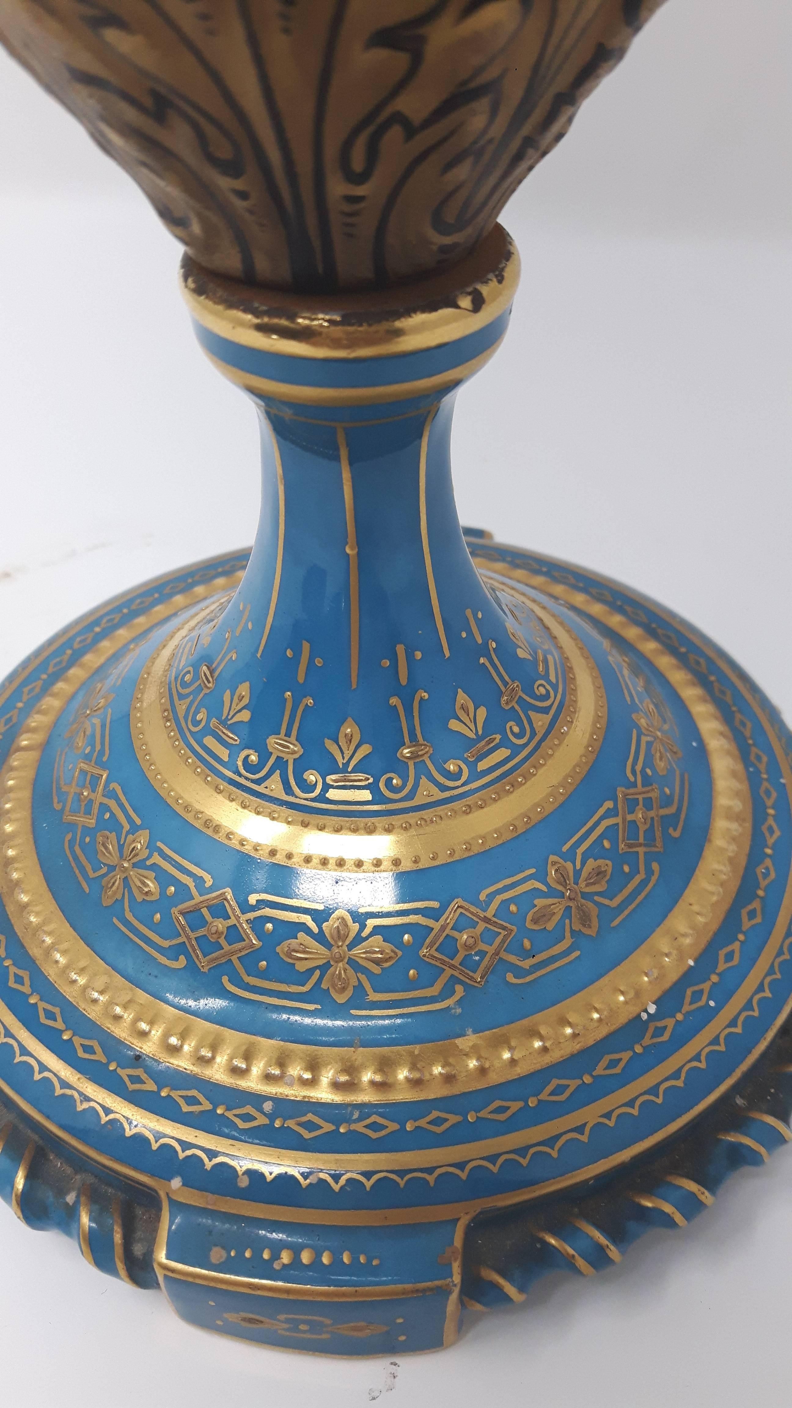 Late 19th Century Glazed Porcelain Vienna Vases 5