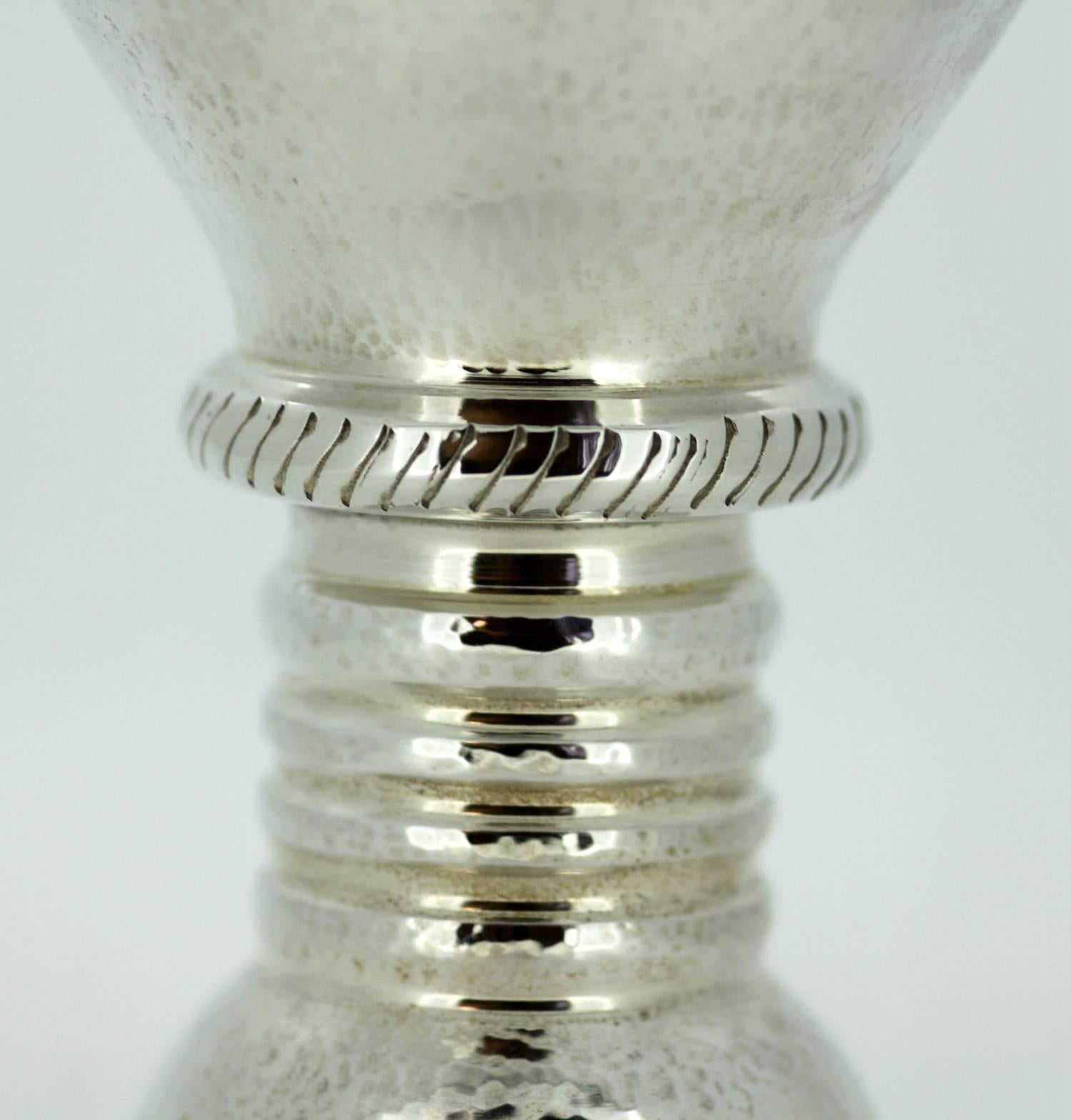 20th Century Lalounis, Solid Sterling Silver Greek Goblet, circa 1950