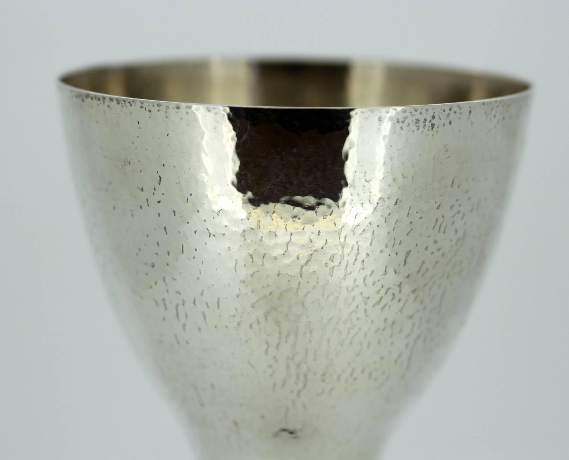 Lalounis, Solid Sterling Silver Greek Goblet, circa 1950 In Good Condition In Braintree, GB