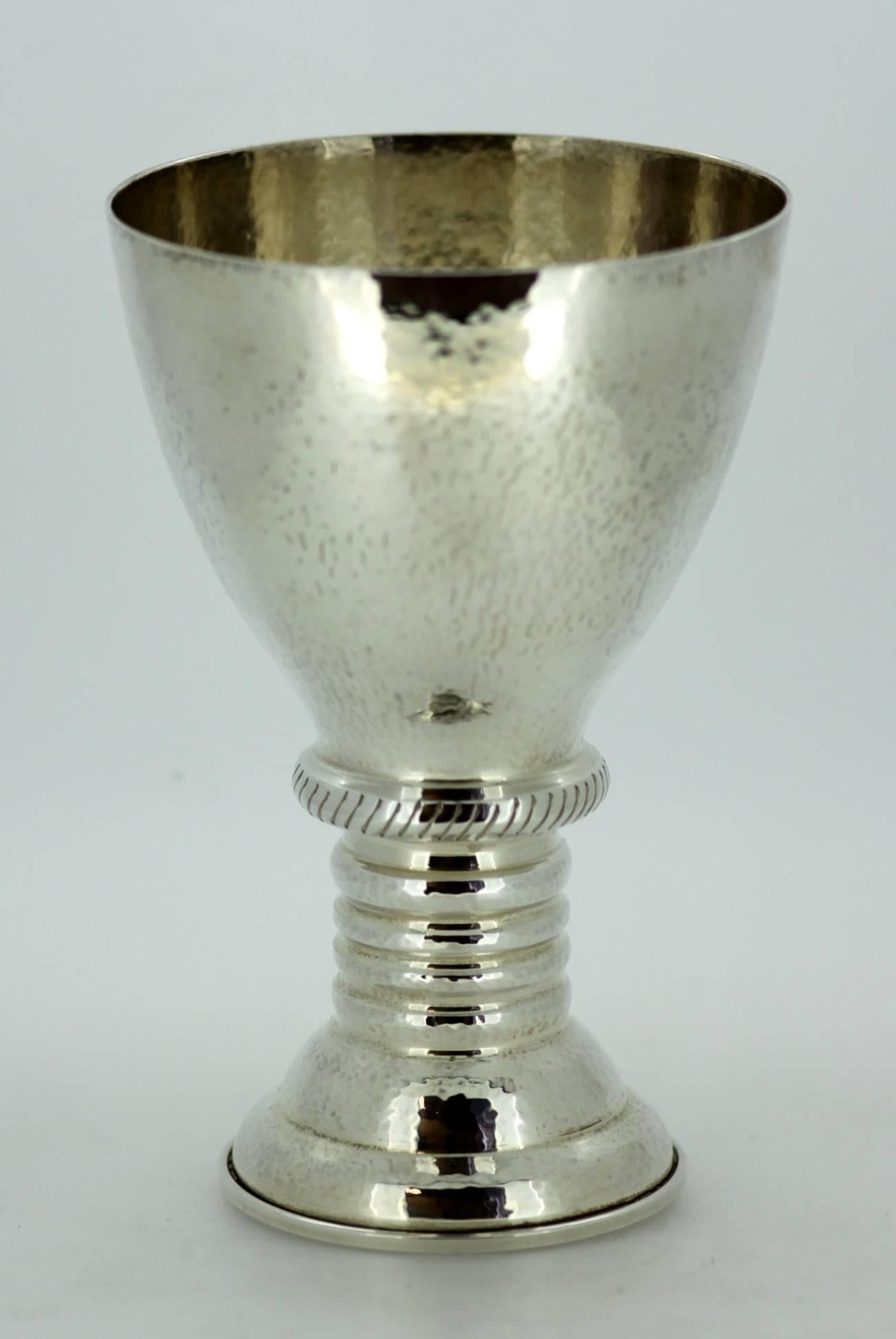 Lalounis, Solid Sterling Silver Greek Goblet, circa 1950 3