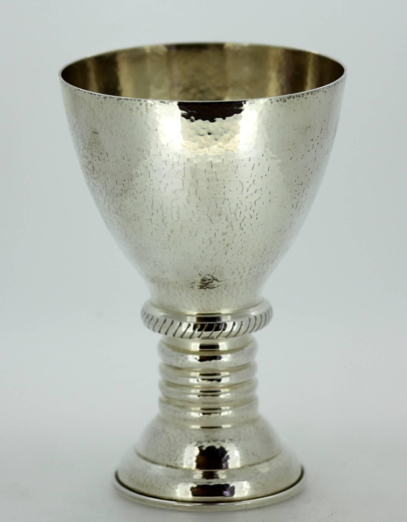 Lalounis, Solid Sterling Silver Greek Goblet, circa 1950 4
