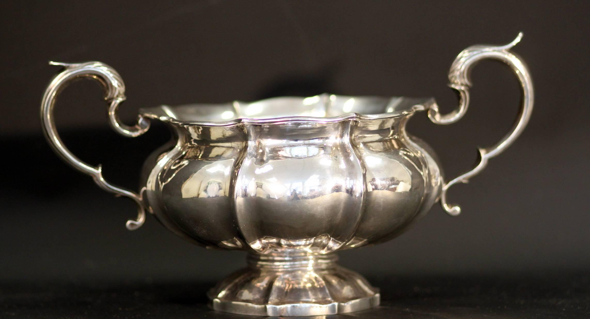 Mid-19th Century Georgian Solid Silver Tea Set, Dublin 1834, Richard Sawyer