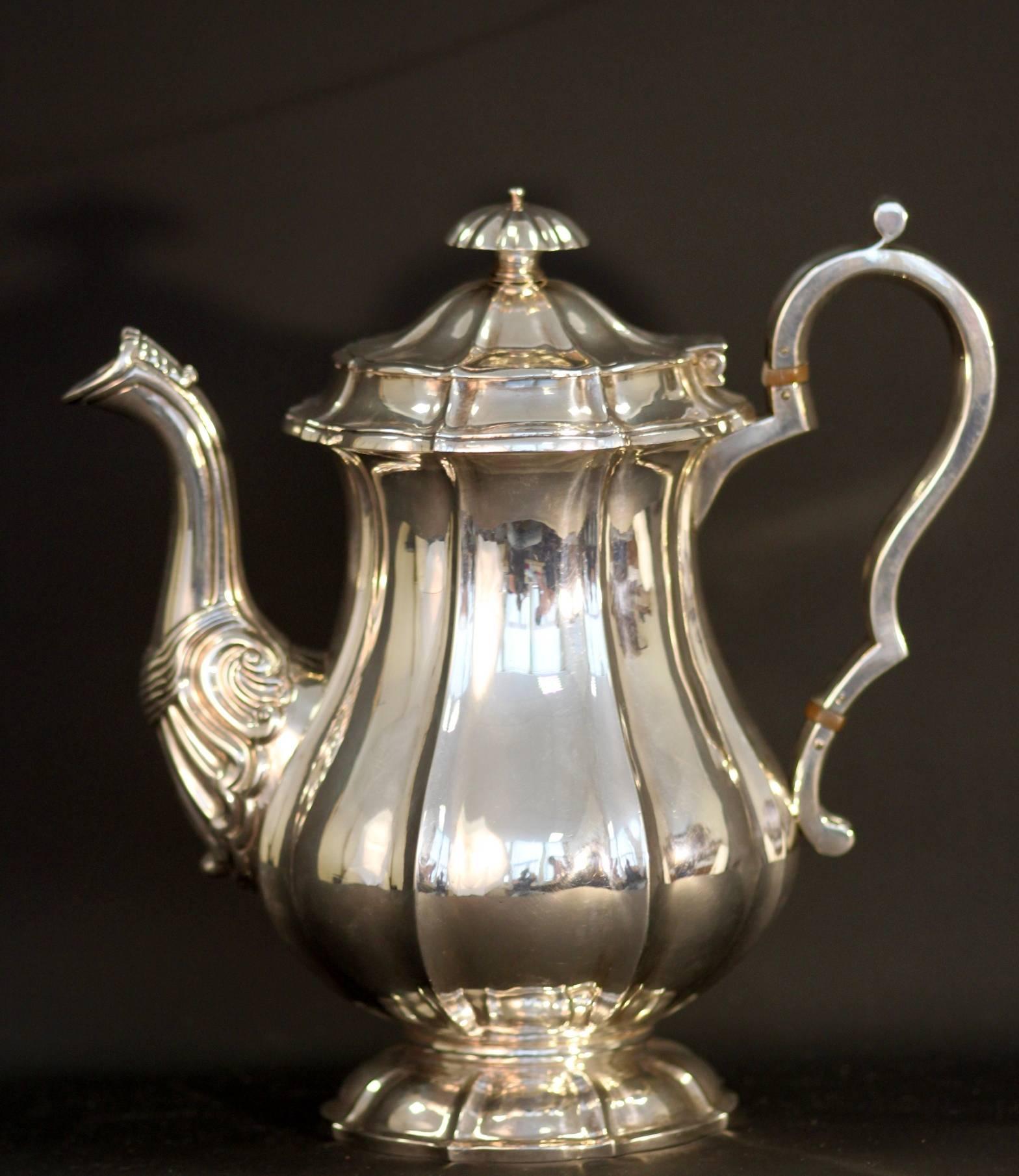 Great Britain (UK) Georgian Solid Silver Tea Set, Dublin 1834, Richard Sawyer