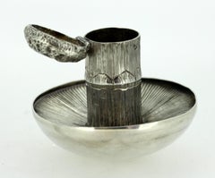 Victorian Pair of Silver Mushroom Salt and Pepper Shakers, 1874, John Batson