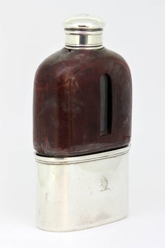 Georgian 'IV' Sterling Silver Hip Flask by Archibald Douglas, London, 1828