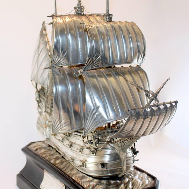 Antique Silver Ship 