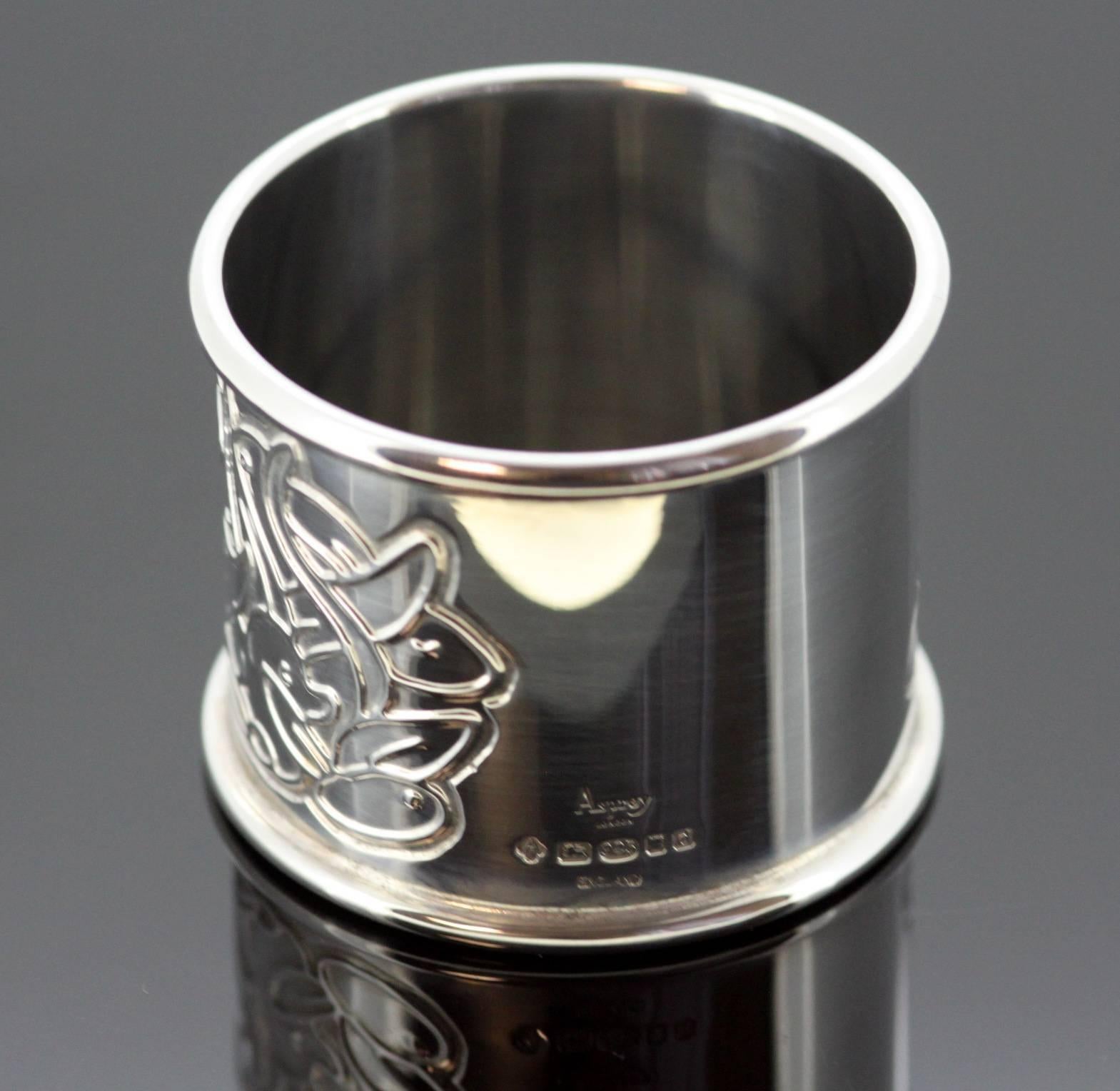 Contemporary Silver Napkin Ring Asprey, London, 2003