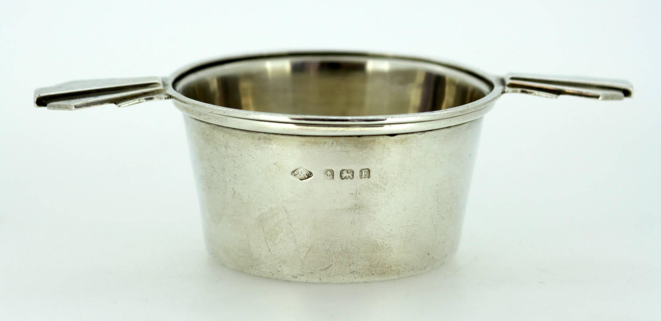 Belmont manor and golf club Bermuda solid sterling silver trophy tea strainer with initials
