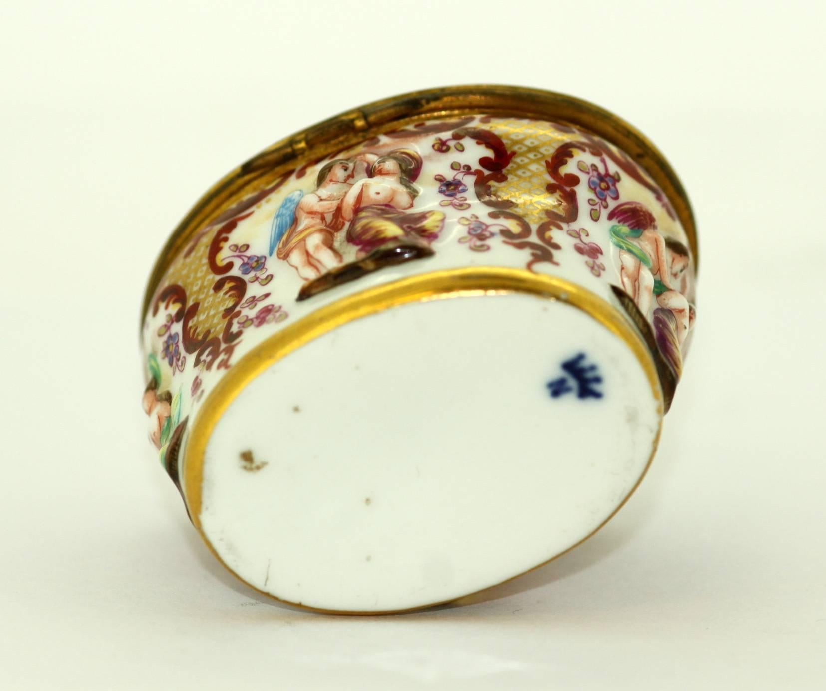Erotica Porcelain Jar With Lid By Carl Thieme of Potschappel, Germany, c. 1890s. 5