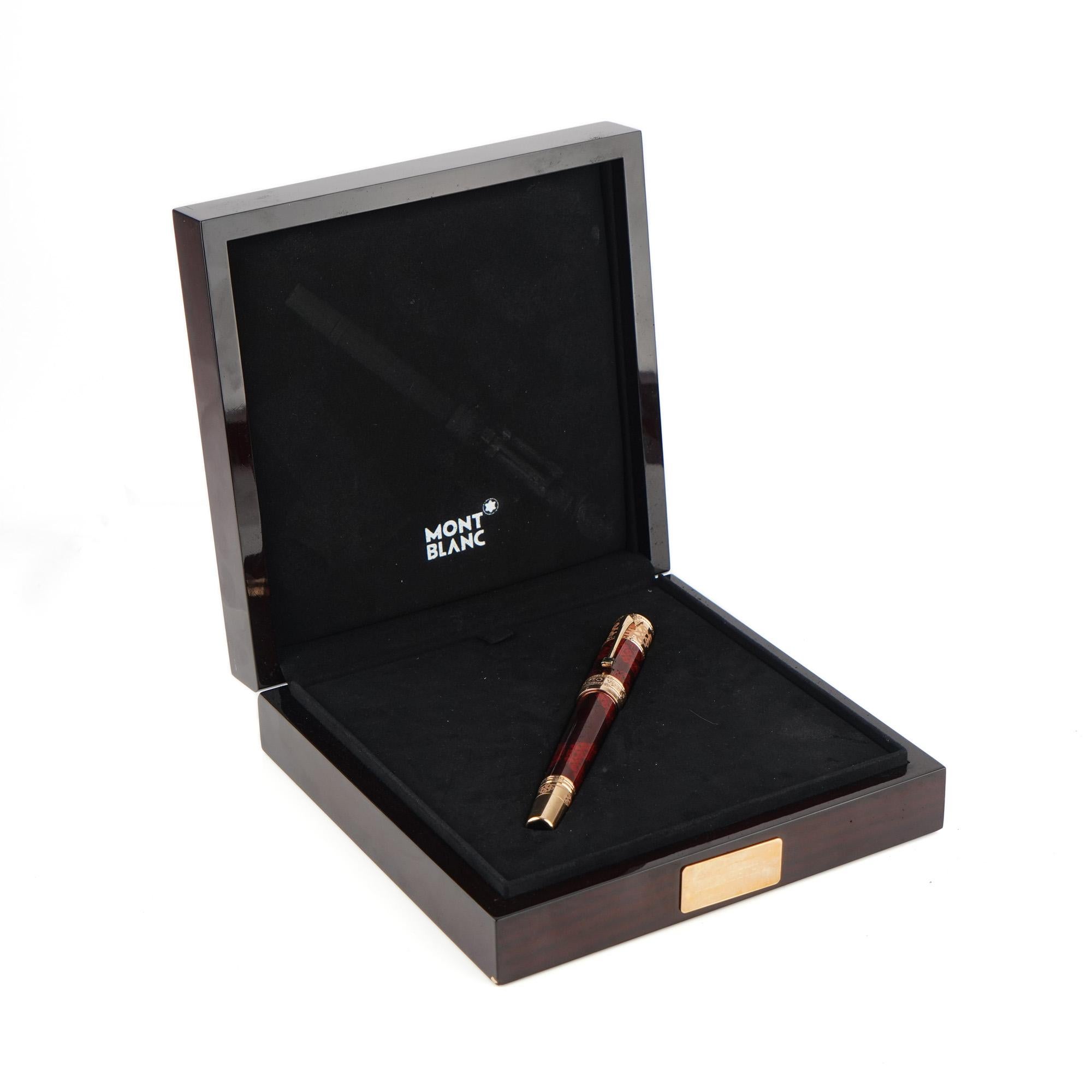 Montblanc: Elizabeth I Patron of Art Series Limited Edition 612/888 Fountain Pen
Limited edition number 612 of 888.

Perhaps the most influential of English monarchs, Elizabeth I is remembered not only for her foreign policy successes, which