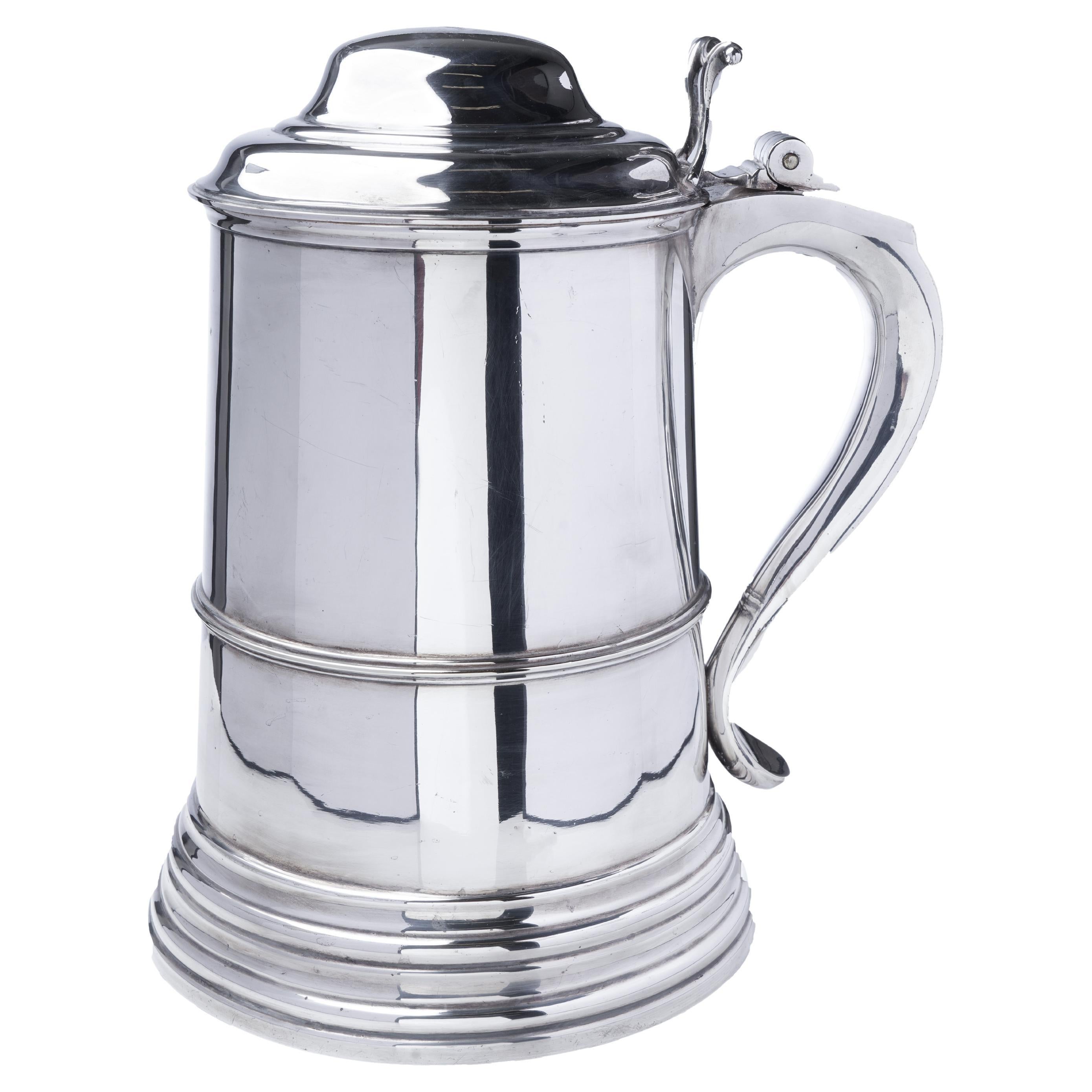 Mappin & Webb Large Silver-Plated Tankard,  c.1930s For Sale