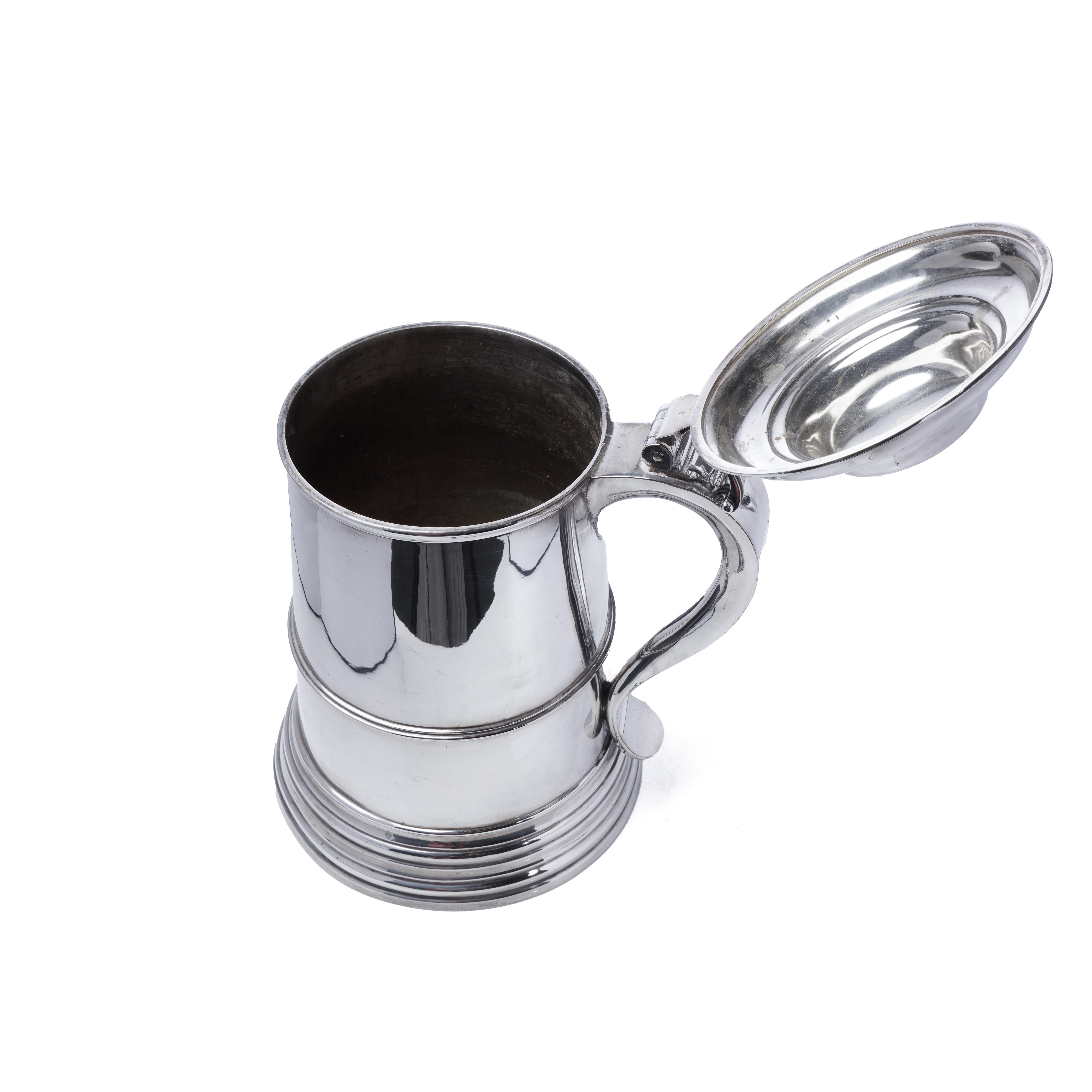 British Mappin & Webb Large Silver-Plated Tankard,  c.1930s For Sale