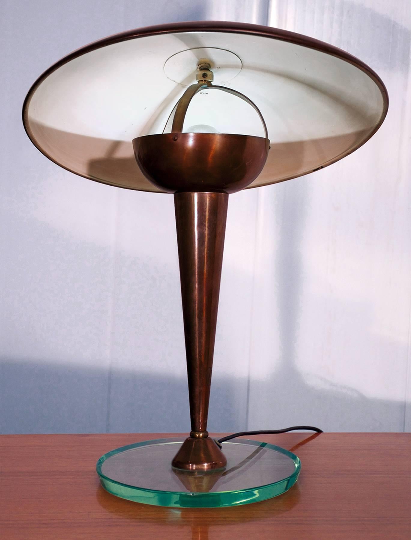 Mid-Century Modern Italian Mid-Century Brass Desk or Table Lamp by Stilnovo, 1950s