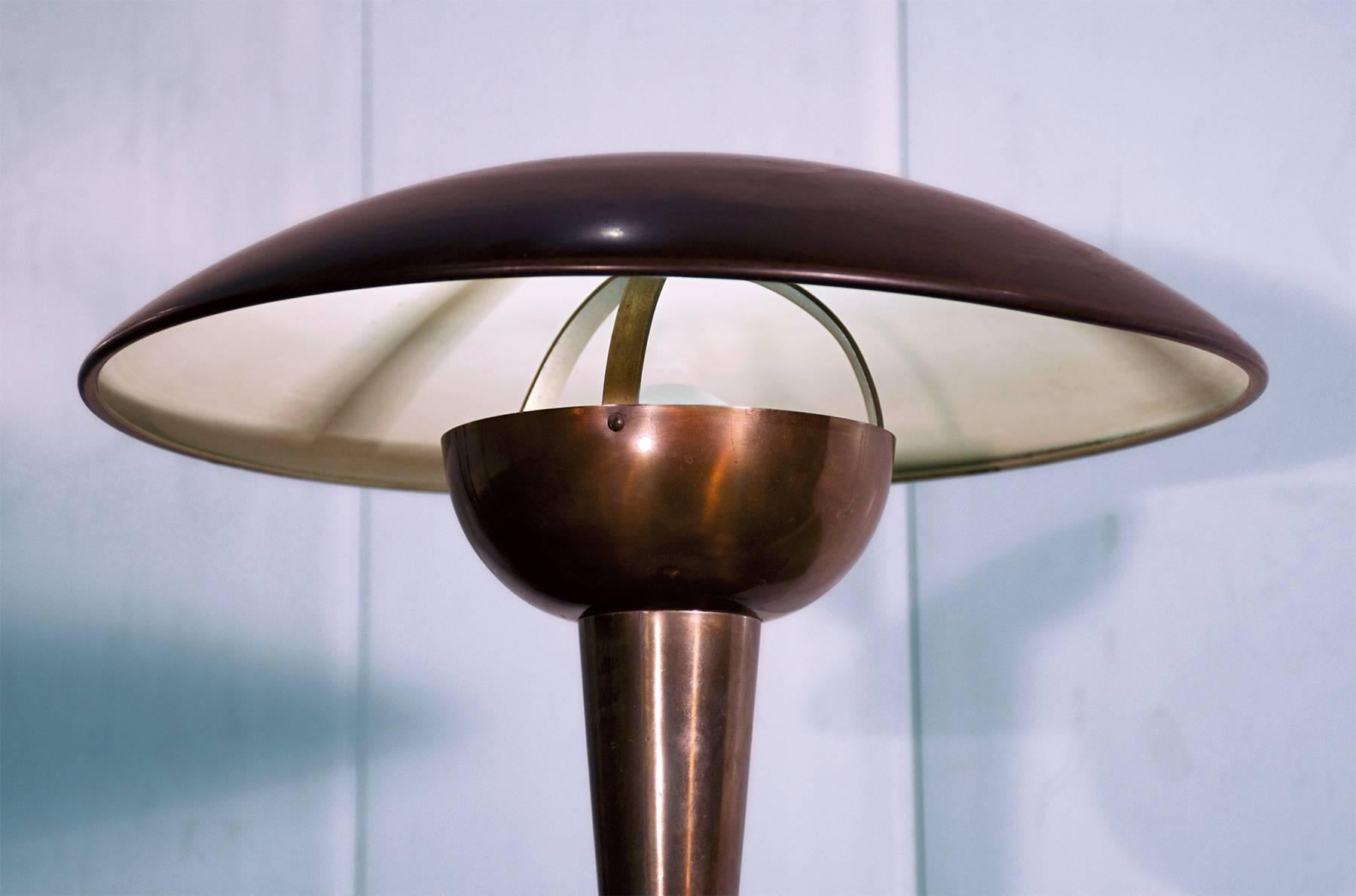 Italian Mid-Century Brass Desk or Table Lamp by Stilnovo, 1950s In Good Condition In Traversetolo, IT