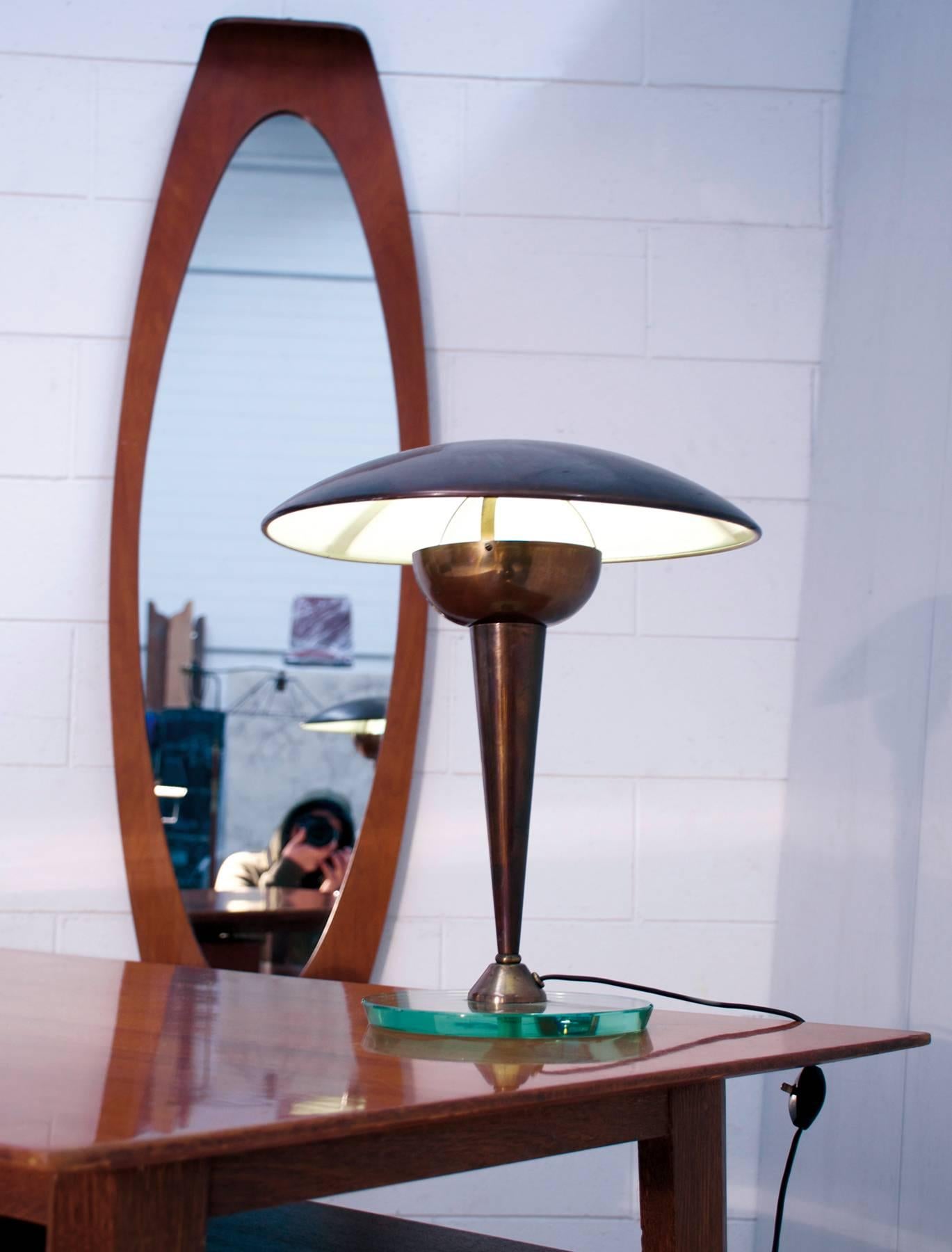 Italian Mid-Century Brass Desk or Table Lamp by Stilnovo, 1950s 3