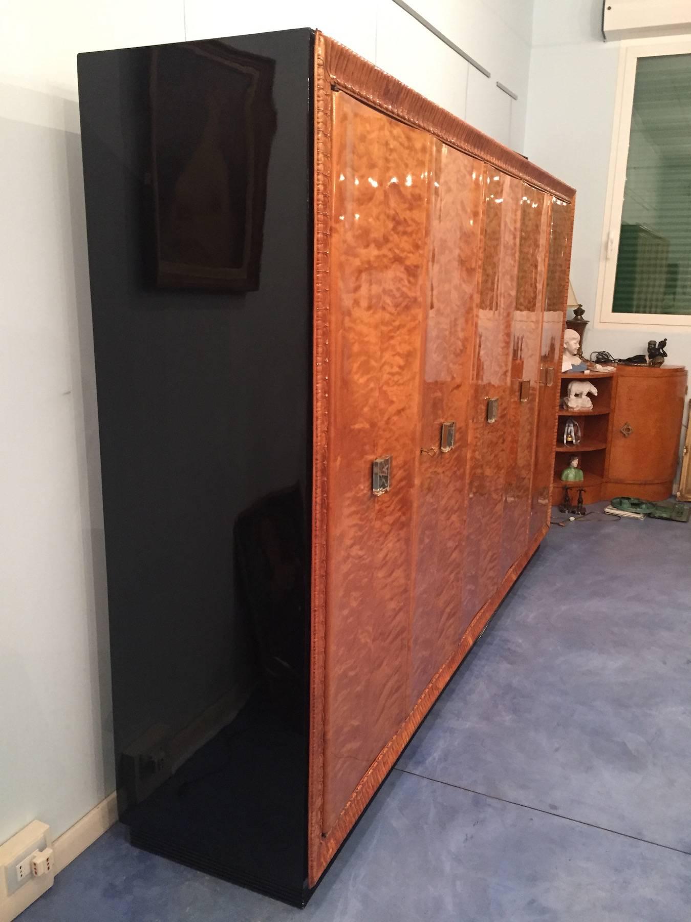 Italian Art Deco Armoire, 1940s In Good Condition In Traversetolo, IT