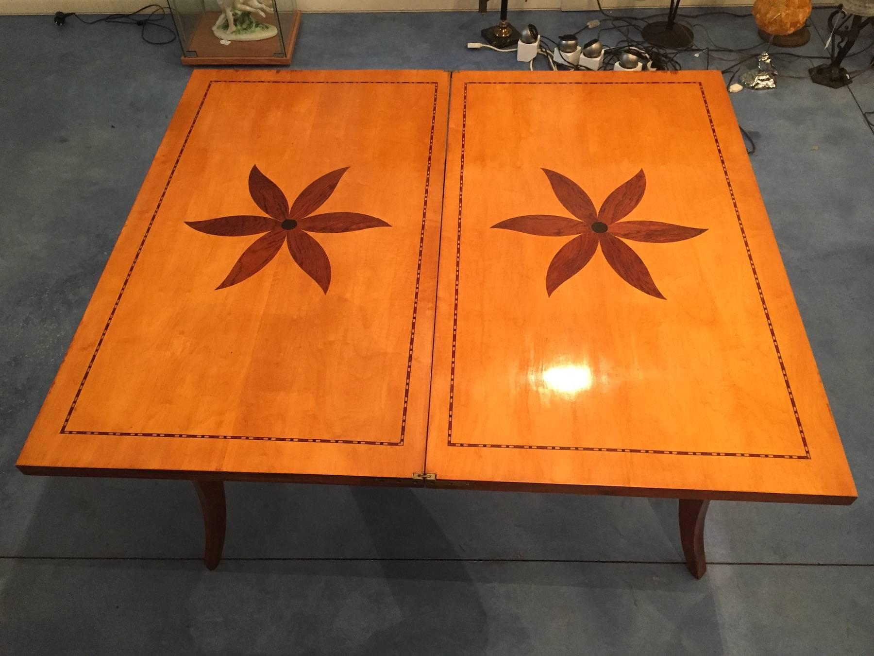 French Art Deco Card Table, 1940 In Good Condition For Sale In Traversetolo, IT