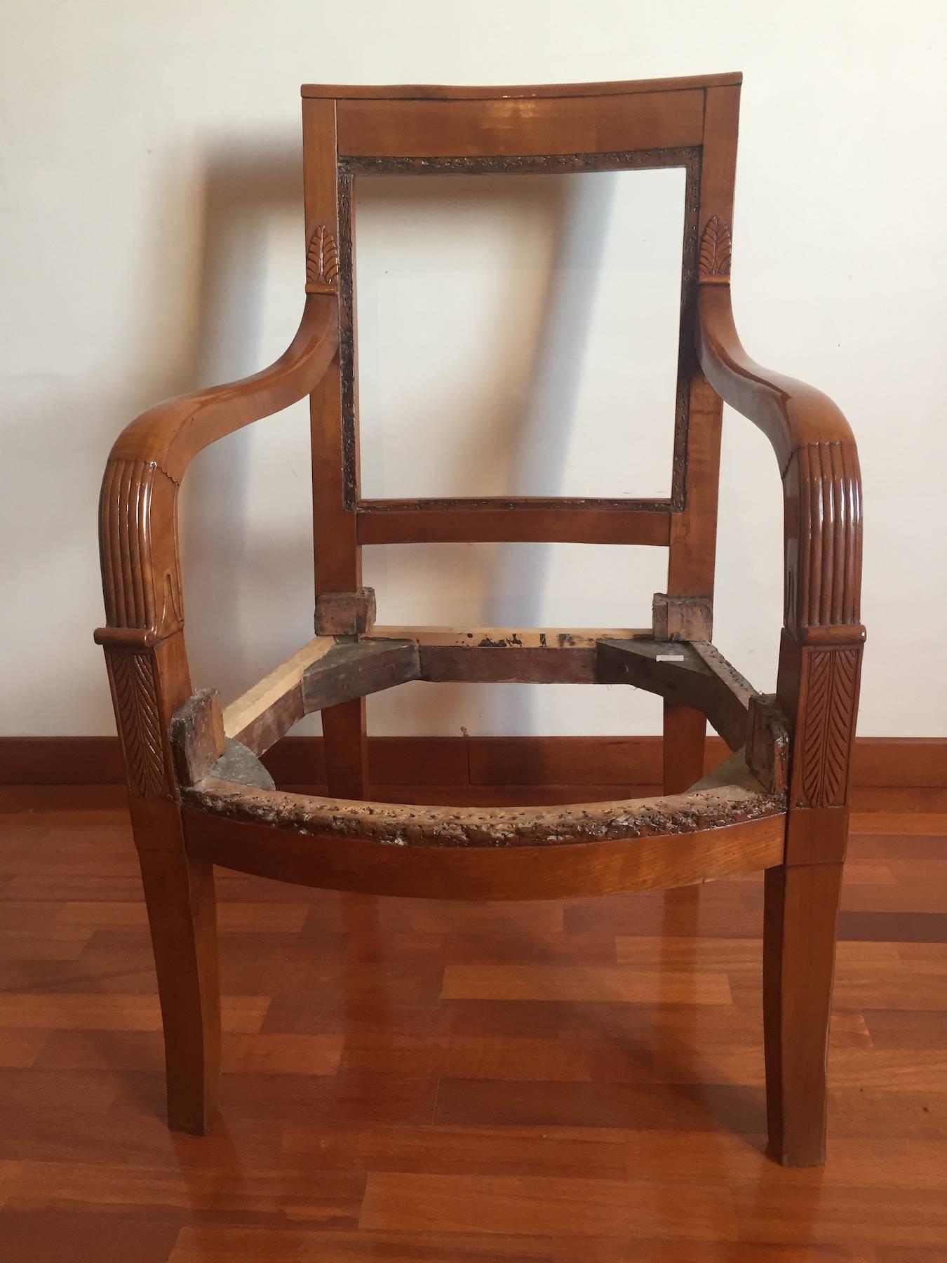 Französisches Empire-Sessel des 19. Jahrhunderts im Zustand „Gut“ im Angebot in Traversetolo, IT