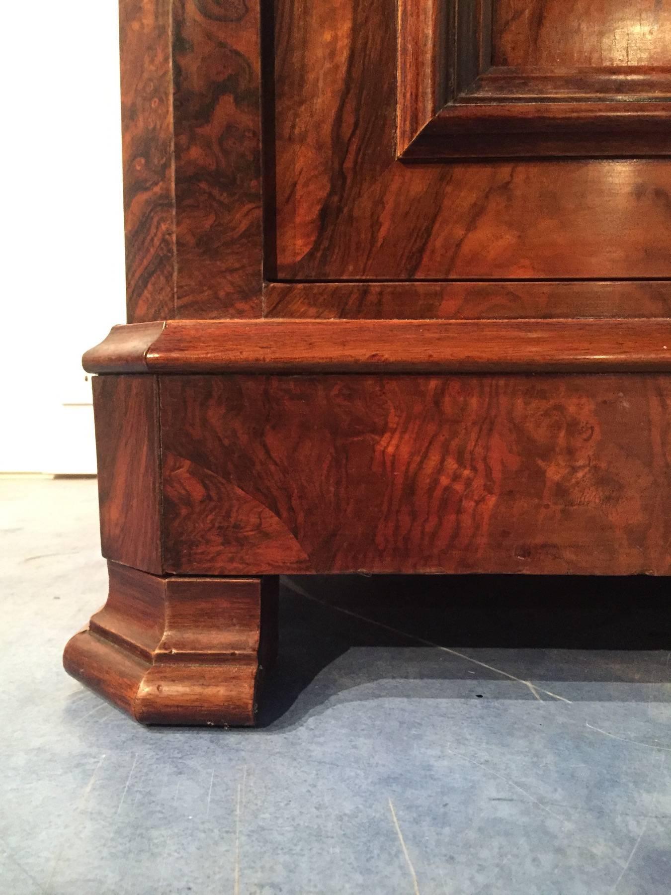 French 19th Century Walnut Bookcase Bibliothèque Vitrine 4