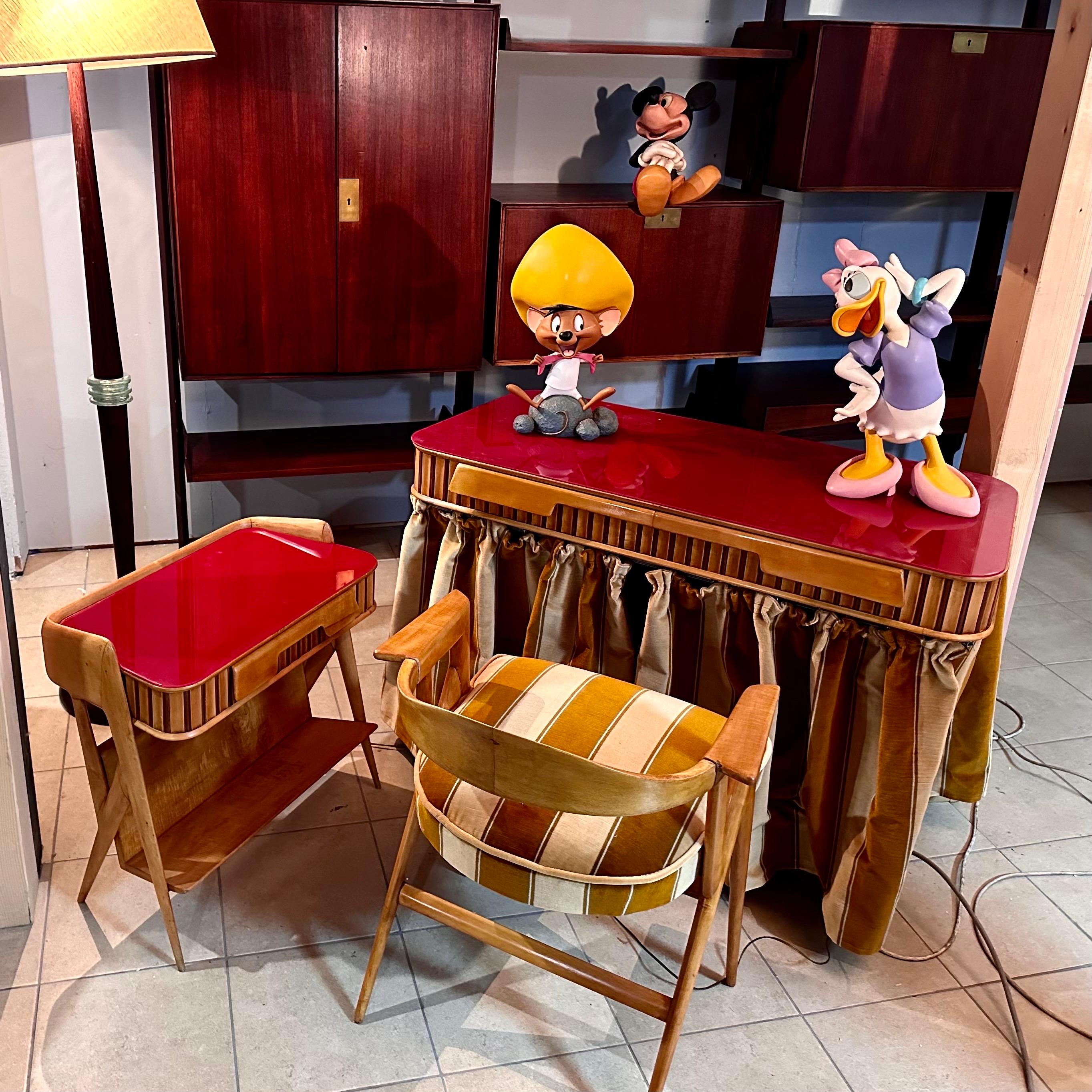 Italian Mid-century Bedroom set designed by Vittorio Dassi, 1950s in vendita 10