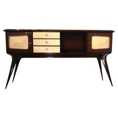Italian Mid-Century Center Double-Side Bar Sideboard attributed to Ulrich, 1950s
