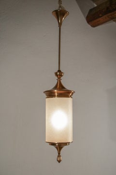 Lampe suspendue italienne du milieu du siècle attribuée à Oscar Torlasco, années 1950