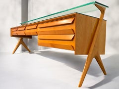 Italian Mid-Century Sideboard or Vanity Dresser by Vittorio Dassi 1950s