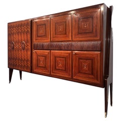 Italian Mid-Century Rosewood Tall Sideboad by Vittorio Dassi, 1950s 