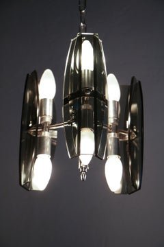 Lampadario italiano di metà secolo A Space Style Veca di Fontana Arte, anni '70