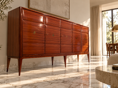Italian Mid-Century Modern Tall Sideboard Cabinet Designed by Paolo Buffa, 1950