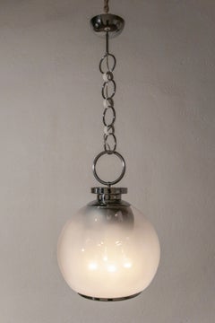 Italian Midcentury Space Age Pendant Lamp Designed by Carlo Nason for Mazzega