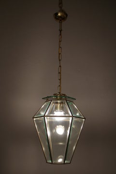 Italian Midcentury Lanter Pendant Lamp, Adolf Loos Style, 1950s