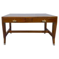 Italian Midcentury Oak Executive Desk Designed by Gio' Ponti in 1950 for BNL