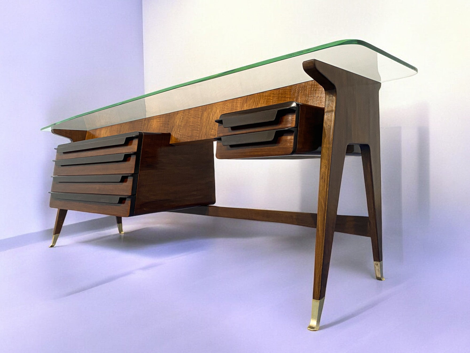 Aparador Consola Aparador italiano de mediados de siglo diseñado por Vittorio Dassi, años 50 en venta