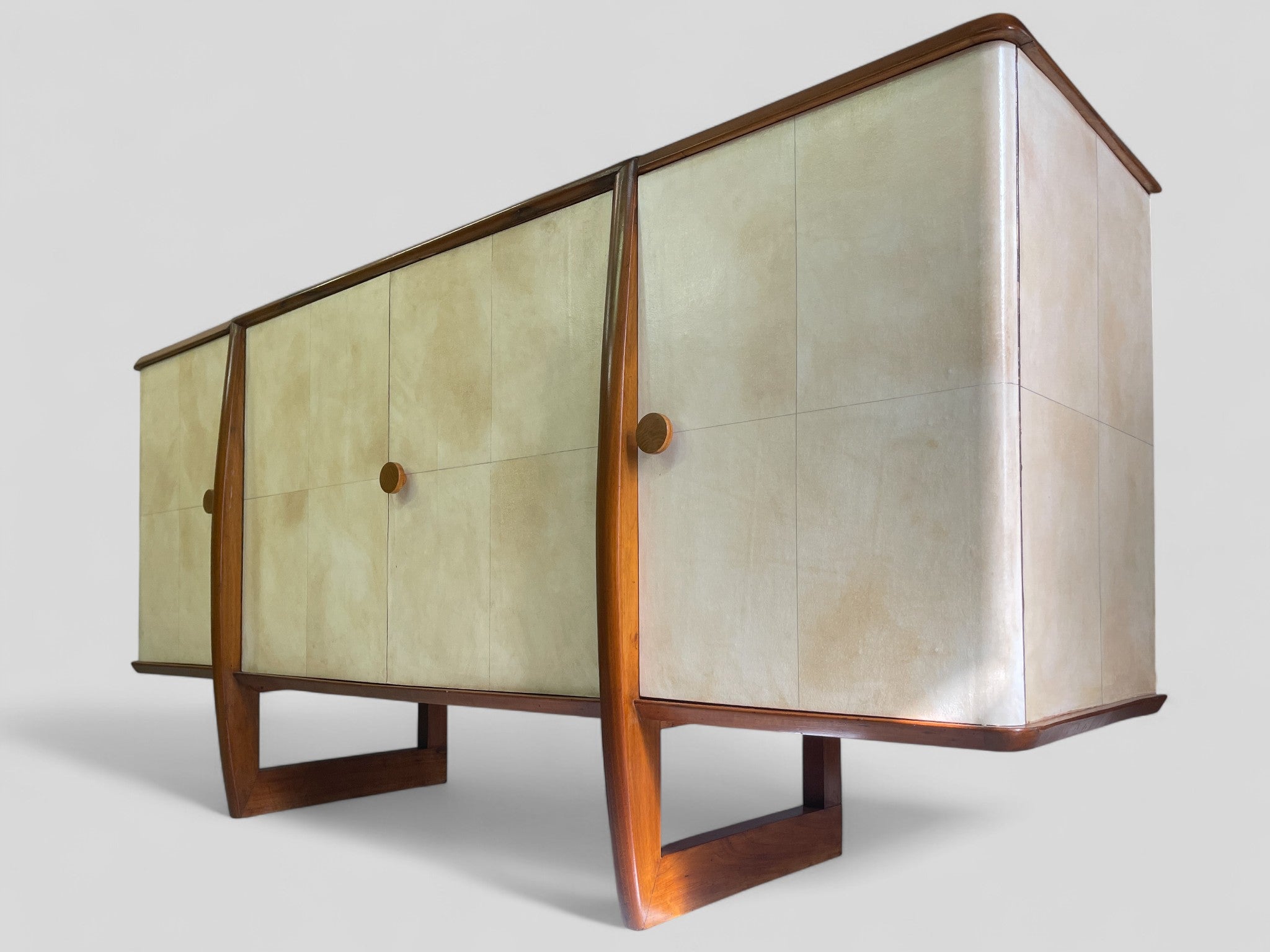 Italian Art Deco Sideboard in Parchment, 1940s For Sale