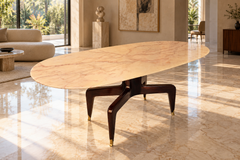 Italian Mid-Century Marble Dining Table attributed to Melchiorre Bega