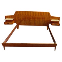 Italian Midcentury Bed Frame, attributed to La Permanente Mobili, 1950s