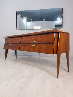Buffet du milieu du siècle avec miroir, signé La Permanente Mobili Cantù, années 1950